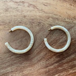 Tortoise hoop earrings